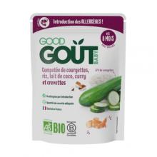 Zdjęcie produktu - Good Gout BIO Krewetki z ryżem, cukinią i mlekiem kokosowym, 190g