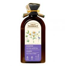 Zdjęcie produktu - Green Pharmacy Rumianek i Olej lniany Szampon do włos&oacute;w farbowanych, 350 ml