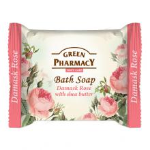 Zdjęcie produktu - GREEN PHARMACY Mydło w kostce R&oacute;ża damasceńska i maslo shea - 100 g