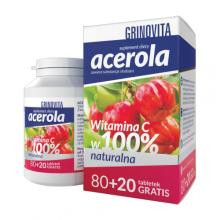 Zdjęcie produktu - Grinovita Acerola, 100 tabletek do ssania