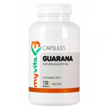 Zdjęcie produktu - MyVita Guarana 400 mg Naturalna kofeina, 120 kaps.