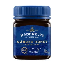 Zdjęcie produktu - Haddrell's UMF5+ MGO83+ Mi&oacute;d Manuka, 250 g