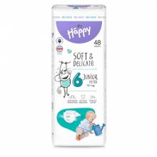 Zdjęcie produktu - Bella Baby Happy Soft & Delicate Junior Extra 6 Pieluszki 15+kg, 48szt.