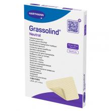 Zdjęcie produktu - Hartmann Grassolind opatrunek jałowy z neutralną maścią 7,5 cm x 10 cm, 10 szt.
