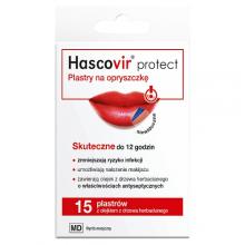 Zdjęcie produktu - Hascovir Protect Plastry na opryszczkę, 15szt.