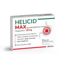 Zdjęcie produktu - Helicid Max omeprazol 20mg, Lek na zgagę - 14 kapsułek
