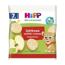 Zdjęcie produktu - HiPP BIO Jabłkowe wafelki ryżowe bezglutenowe po 7. miesiącu, 30 g