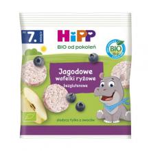 Zdjęcie produktu - HiPP BIO Jagodowe wafelki ryżowe bezglutenowe po 7. miesiącu, 30 g