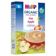 Zdjęcie produktu - HiPP BIO Kaszka mleczno-zbożowa na dobranoc owsianka z jabłkami dla niemowląt od 6. miesiąca, 250 g