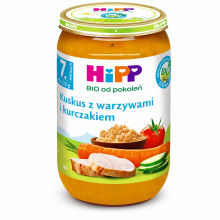 Zdjęcie produktu - HiPP Kuskus z warzywami i kurczakiem BIO, 220 g 
