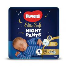 HUGGIES Elite Soft Night Pants 4 Majtki nocne 9-14kg, 19 sztuk