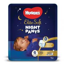 HUGGIES Elite Soft Night Pants 6 Majtki nocne 15-25kg, 16 sztuk