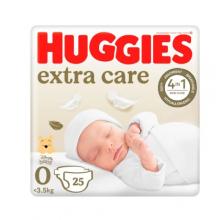 HUGGIES Extra Care Newborn 0 Pieluchy (0-3,5kg), 25szt.