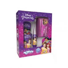 Zdjęcie produktu - Mr.White Zestaw do mycia zęb&oacute;w Disney Princess 3+ Szczoteczka migająca + Pasta do zęb&oacute;w, 75 ml + Kubek + Organizer ze spinkami