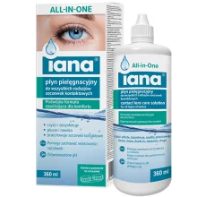 Zdjęcie produktu - Iana All In One Płyn pielęgnacyjny do wszystkich rodzaj&oacute;w soczewek kontaktowych, 360 ml