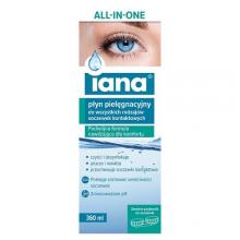 Zdjęcie produktu - Iana All In One Płyn pielęgnacyjny do wszystkich rodzaj&oacute;w soczewek kontaktowych, 360 ml USZKODZONE TEKTUROWE OPAKOWANIE