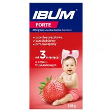 Zdjęcie produktu - IBUM FORTE Zawiesina o smaku truskawkowym 200 mg/5 ml - 100 g 