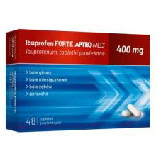 Zdjęcie produktu - Ibuprofen Forte APTEO MED 400mg, 48 tabletek