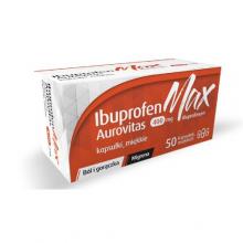 Zdjęcie produktu - Ibuprofen MAX Aurovitas 400 mg, 50 kapsułek