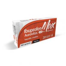 Zdjęcie produktu - Ibuprofen MAX Aurovitas 400mg, 20 kapsułek