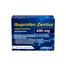 Zdjęcie produktu - Ibuprofen Zentiva 400 mg, 50 tabletek powlekanych