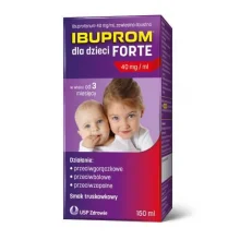 Zdjęcie produktu - Ibuprom dla Dzieci Forte 0,2 g/5ml, 150 ml KR&Oacute;TKA DATA 31.12.2026