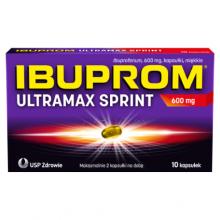 Zdjęcie produktu - Ibuprom Ultramax Sprint 600 mg, 10 kapsułek miękkich