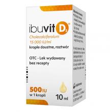 Zdjęcie produktu - Ibuvit D3 500 IU Krople - Lek z witaminą D3, 10 ml