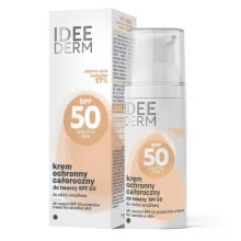 Zdjęcie produktu - Idee Derm Całoroczny krem ochronny do twarzy SPF50 do sk&oacute;ry wrażliwej, 50 ml