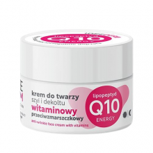 Zdjęcie produktu - IDEE DERM Przeciwzmarszczkowy krem do twarzy, szyi i dekoltu witaminowy, 50ml