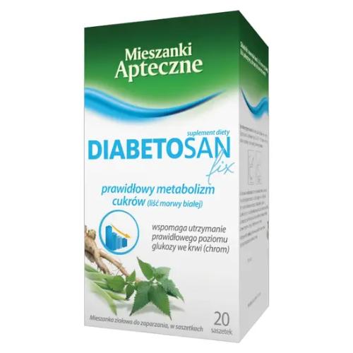 Miniaturka artykułu - MIESZANKI APTECZNE DIABETOSAN FIX - 20 saszetek