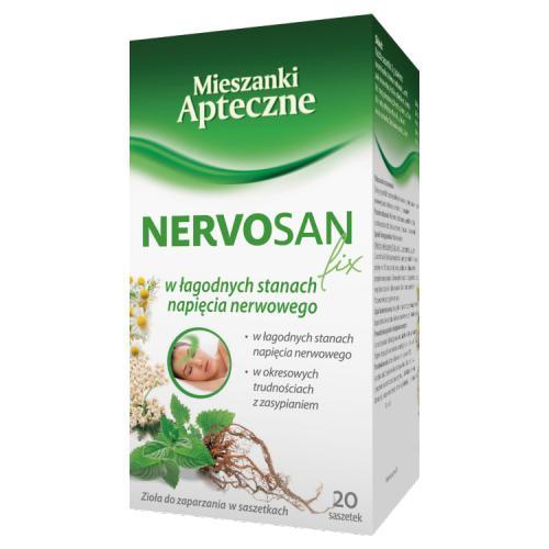 Miniaturka artykułu - MIESZANKI APTECZNE NERVOSAN FIX - 20 saszetek KR&Oacute;TKA DATA 30.09.2026
