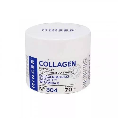 Miniaturka artykułu - MINCER Collagen Krem do twarzy 304 70+  50ml