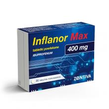 Zdjęcie produktu - Inflanor Max ibuprofen 400mg, 20 tabletek