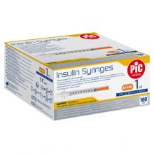 Zdjęcie produktu - PIC Insulin Syringes Jednorazowa strzykawka insulinowa 1 ml G30 0,30 mm x 8 mm, 100 szt.
