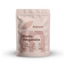 Zdjęcie produktu - Intenson Białko Wegańskie biała czekolada z malinami, 900 g KR&Oacute;TKA DATA 18.10.2026