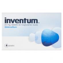 Zdjęcie produktu - Inventum 25 mg, 4 tabletki do rozgryzania i żucia