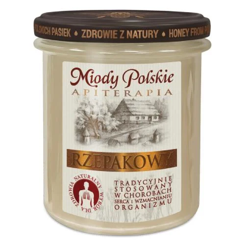 Miniaturka artykułu - Miody Polskie Mi&oacute;d rzepakowy, 400 g a KR&Oacute;TKA DATA  23.12.2026