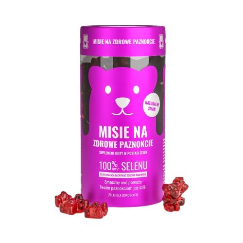 Miniaturka artykułu - Misie na zdrowe paznokcie żelki 300g, 60szt.