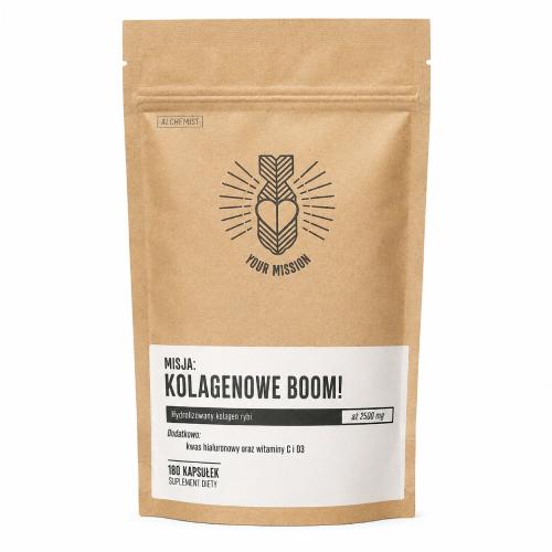 Miniaturka artykułu - Proton Labs Misja: Kolagenowe boom! Hydrolizowany kolagen rybi, 180 kaps.
