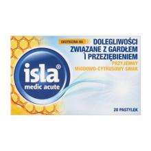 Zdjęcie produktu - Isla Medic Acute o smaku miodowo cytrusowym, 50 pastylek do ssania