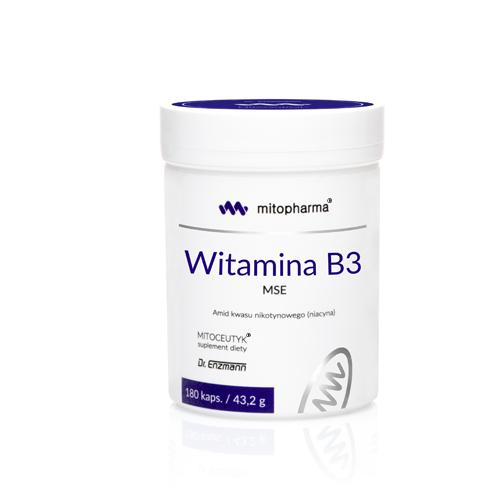 Miniaturka artykułu - MITOPHARMA Witamina B3 MSE, 180 kapsułek