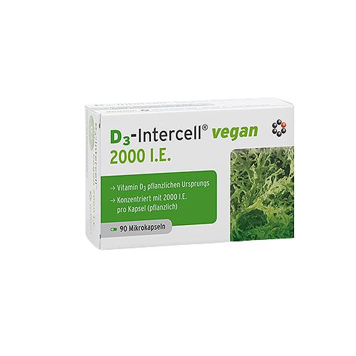 Miniaturka artykułu - MITOPHARMA Witamina D3 - Intercell&reg; Vegan 2000 I.E., 90 mikrokapsułek	