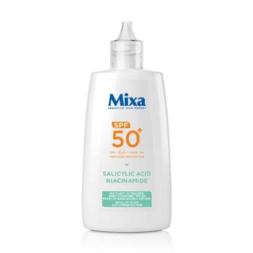 Miniaturka artykułu - MIXA Matujący Ultralekki Krem Ochronny SPF 50 przeciw niedoskonałościom, 40 ml