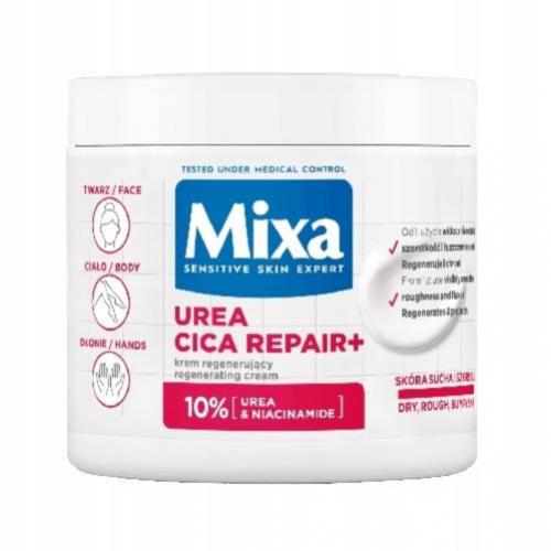 Miniaturka artykułu - MIXA Urea Cica Repair+ Regenerujący krem do twarzy i ciała, 400ml