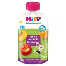 Zdjęcie produktu - HiPP BIO Mus owocowy jabłka mirabelki brzoskwinie po 6. miesiącu, 100 g