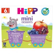 Zdjęcie produktu - HiPP BIO Mini deser jabłka jagody granaty od 6. miesiąca, 4 x 100 g