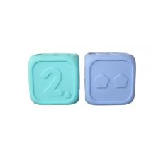 Zdjęcie produktu -  Jellystone Designs Kostki edukacyjne błękitny i miętowy