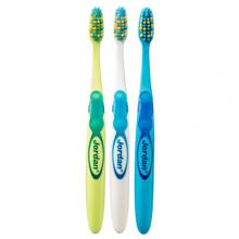 Zdjęcie produktu - JORDAN Hello Smile 9+ Szczoteczka do zęb&oacute;w miękka Niebieska/Biało-niebieska/Zielona, 1szt.