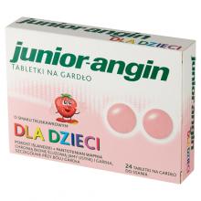 Zdjęcie produktu - JUNIOR-ANGIN smak truskawkowy, 24tabl.